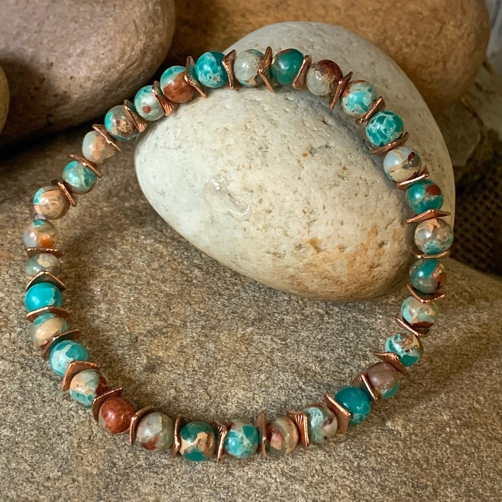 Colorado Boulder Agate & Copper Bracelet